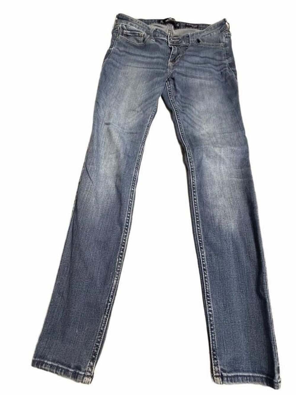 Hollister Y2K Low-Rise Super Skinny Jeans 5S W27 L28 Blue Classic Stretch Denim